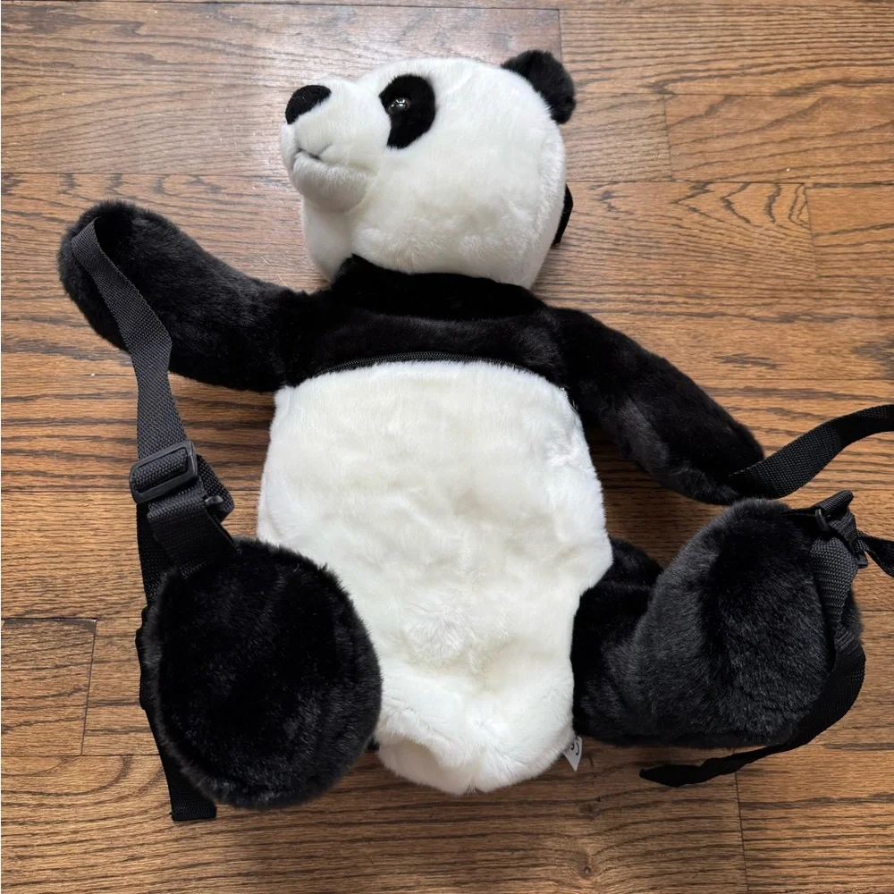 The Puppet Company Plush Panda Backpack – Soft Stuffed Animal Bag—Like New